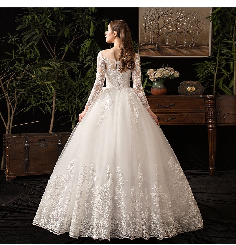  Bridal wedding dress Romantic Sweet Elegant Princess Luxury Lace Wedding Dress